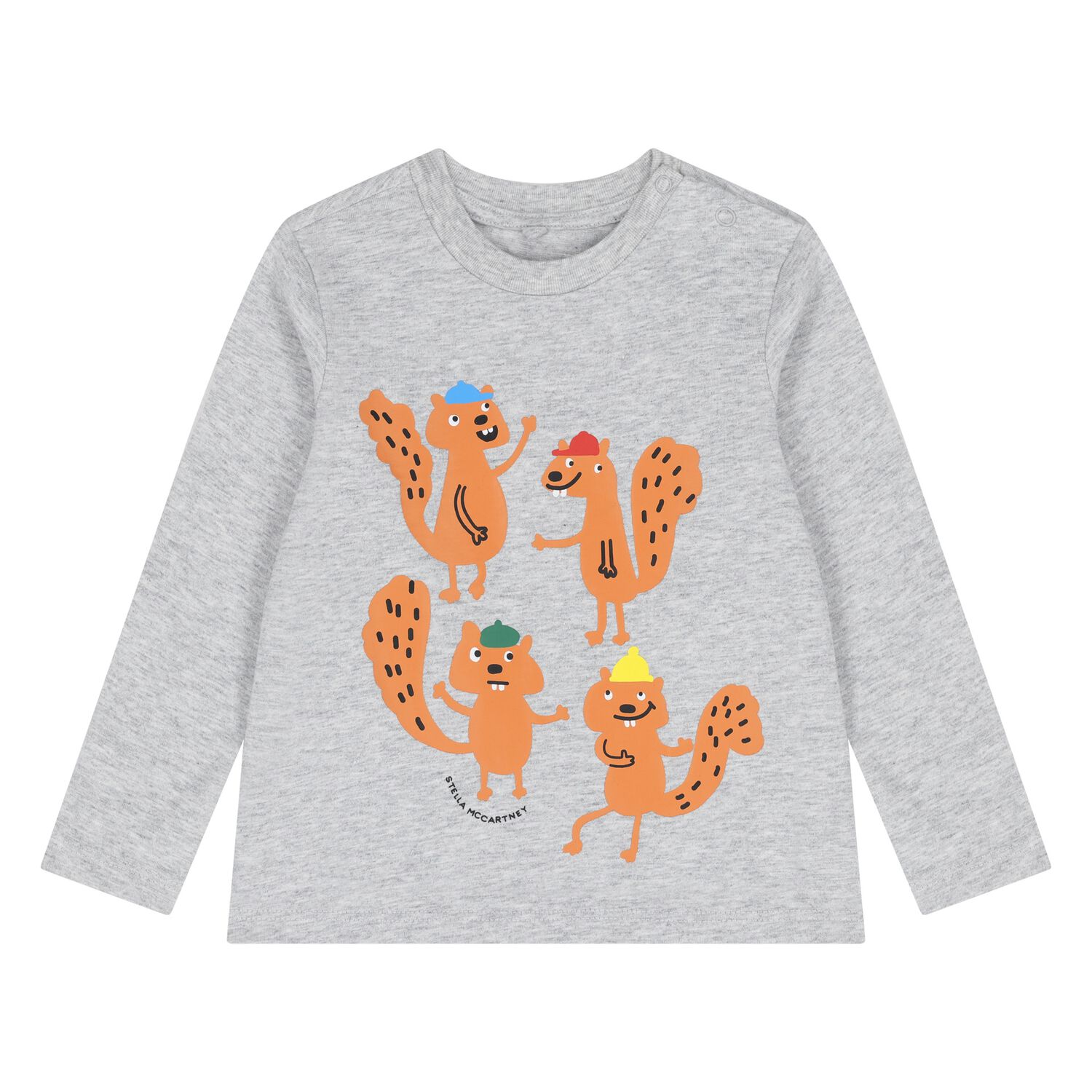 Younger Boys Grey Squirrel Long Sleeve Top, 1, hi-res image number null