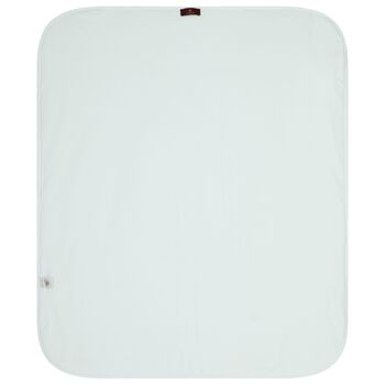 Baby Boys White & Blue Teddy Bear Blanket