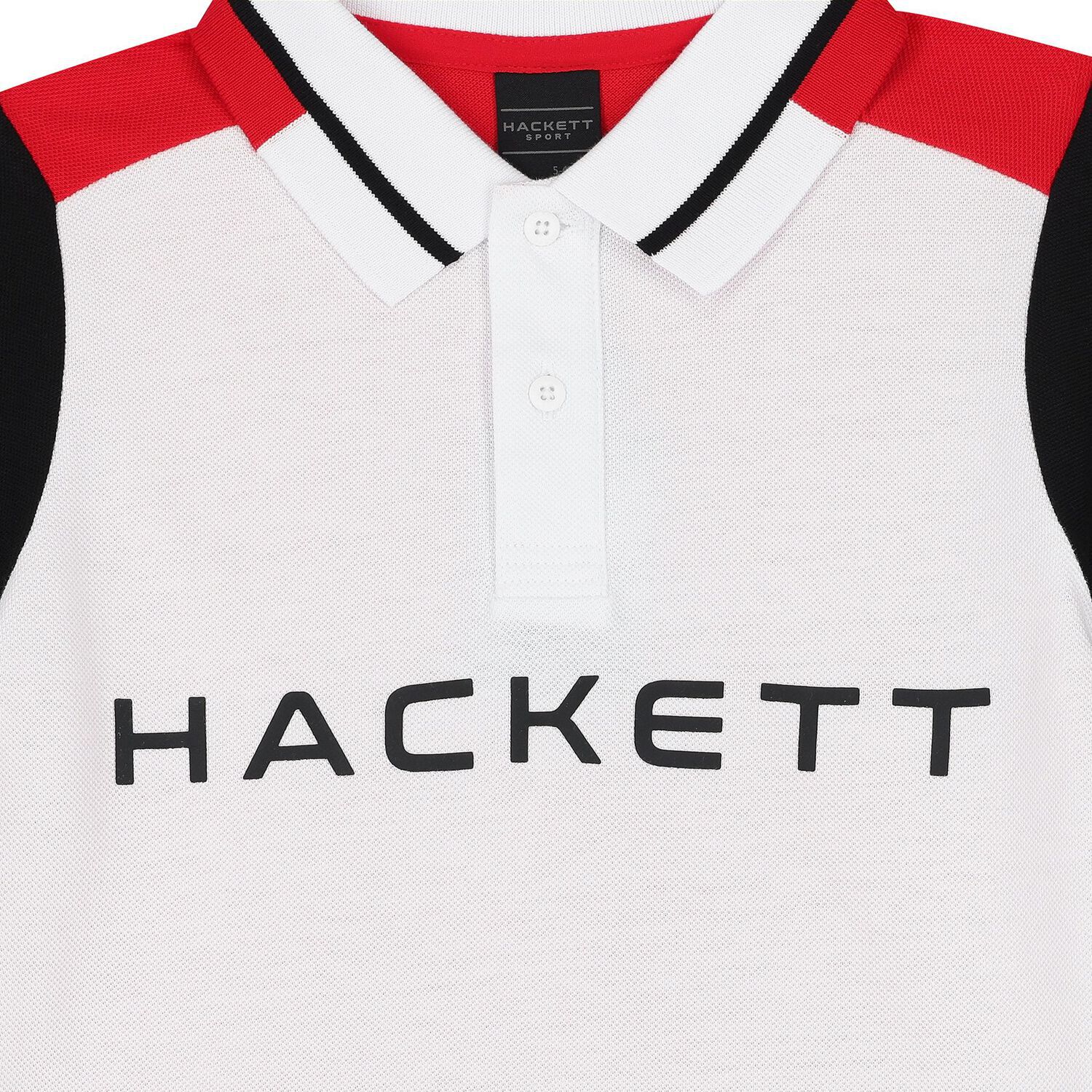 تيشيرت بولو اولاد بالشعار باللون الابيض والاحمر , 2, hi-res image number null