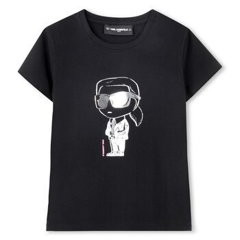 Girls Mini Me Black Ikonik T-Shirt