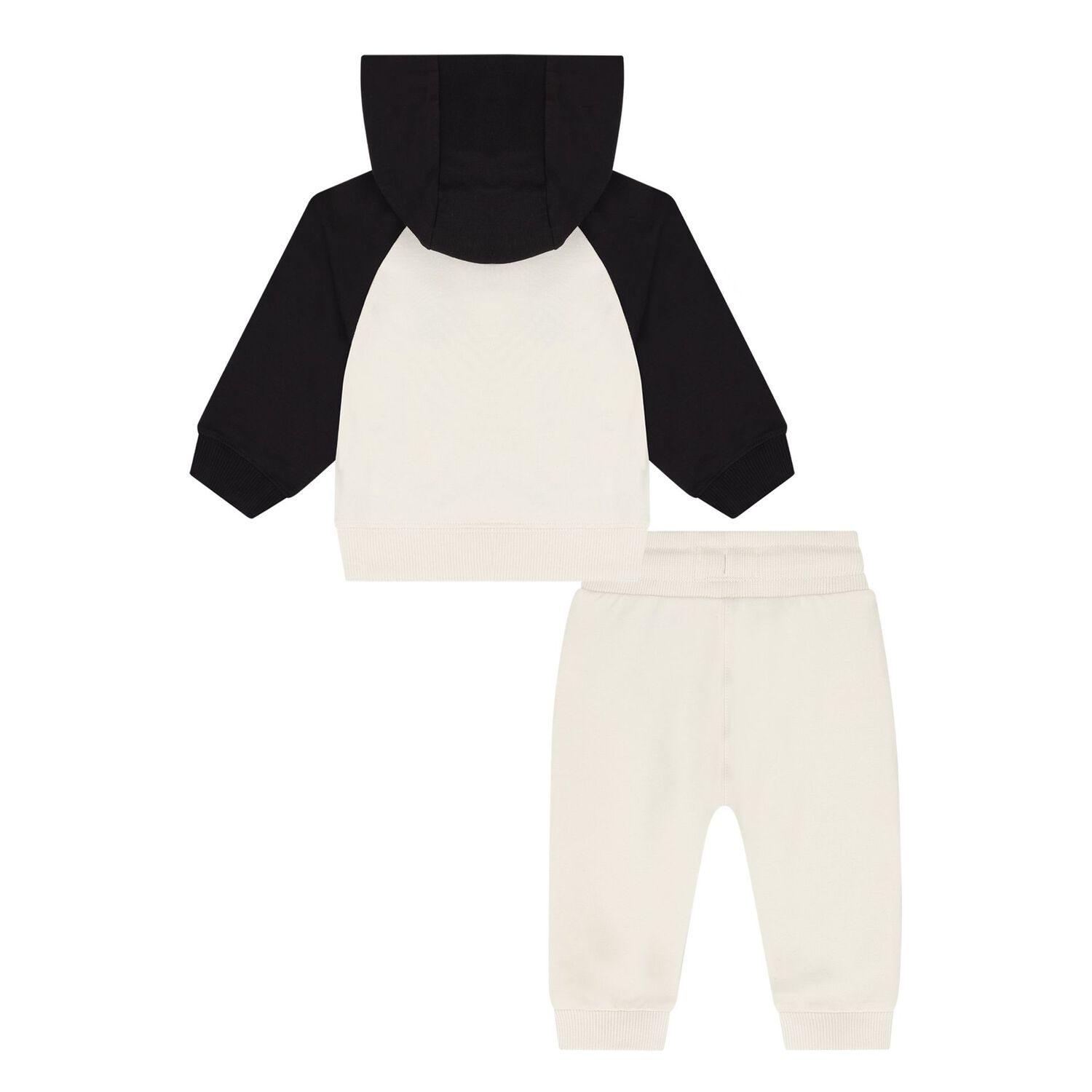 Younger Boys Beige & Black Tracksuit, 1, hi-res