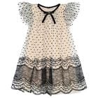 Girls Beige & Black Ivy Tulle Ivy Dress, 1, hi-res