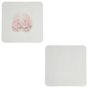 Baby Girl Ivory Bunny Muslin Swaddles ( 2-Pack )