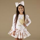 Girls Pink Heart Skirt Set, 1, hi-res