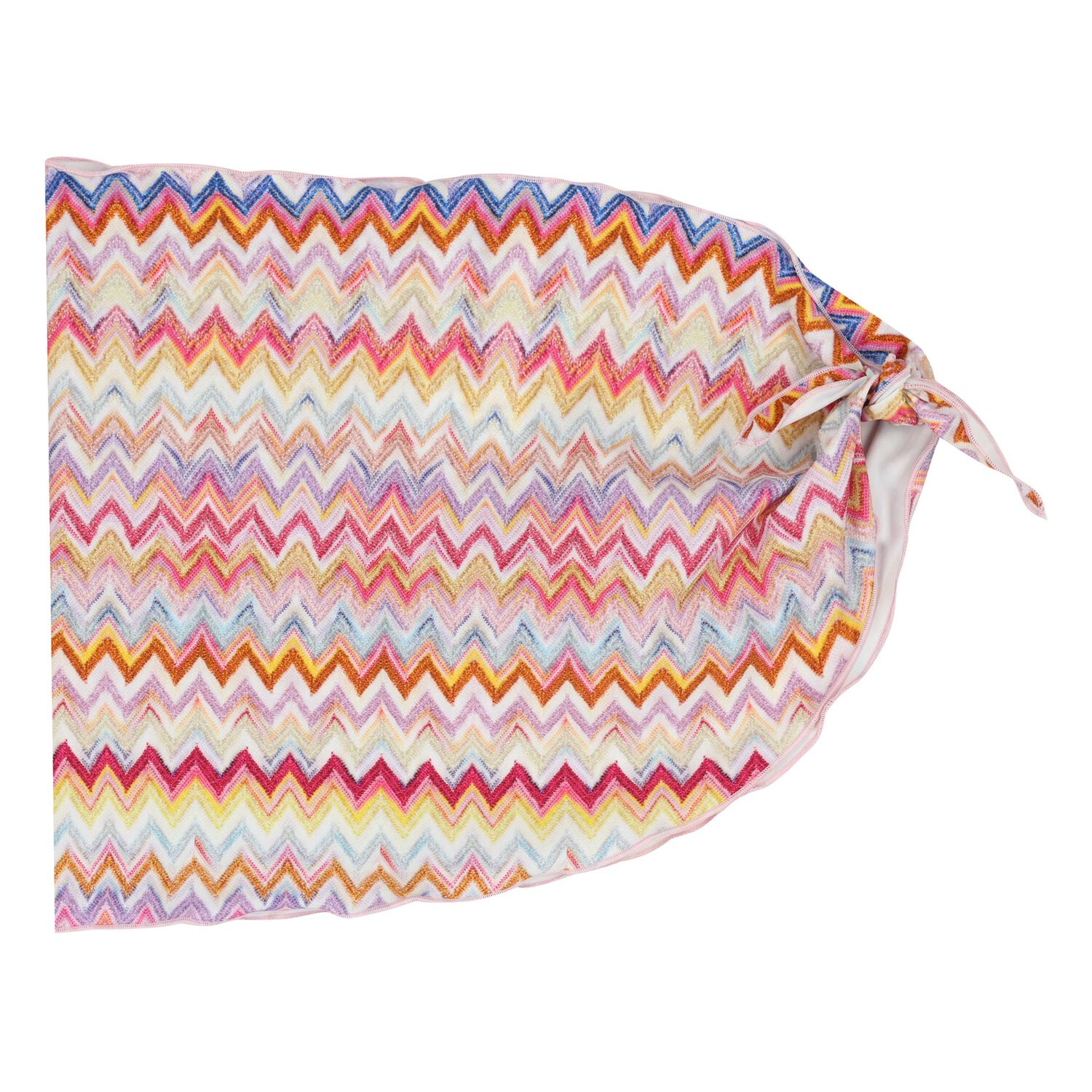 Girls Multi-Coloured Zigzag Beach Skirt, 2, hi-res
