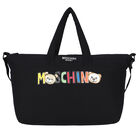 حقيبة أطفال بشعار تيدي باللون الأسود للأطفال , 1, hi-res