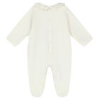 Baby Girls Ivory Heart Logo Babygrow, 1, hi-res