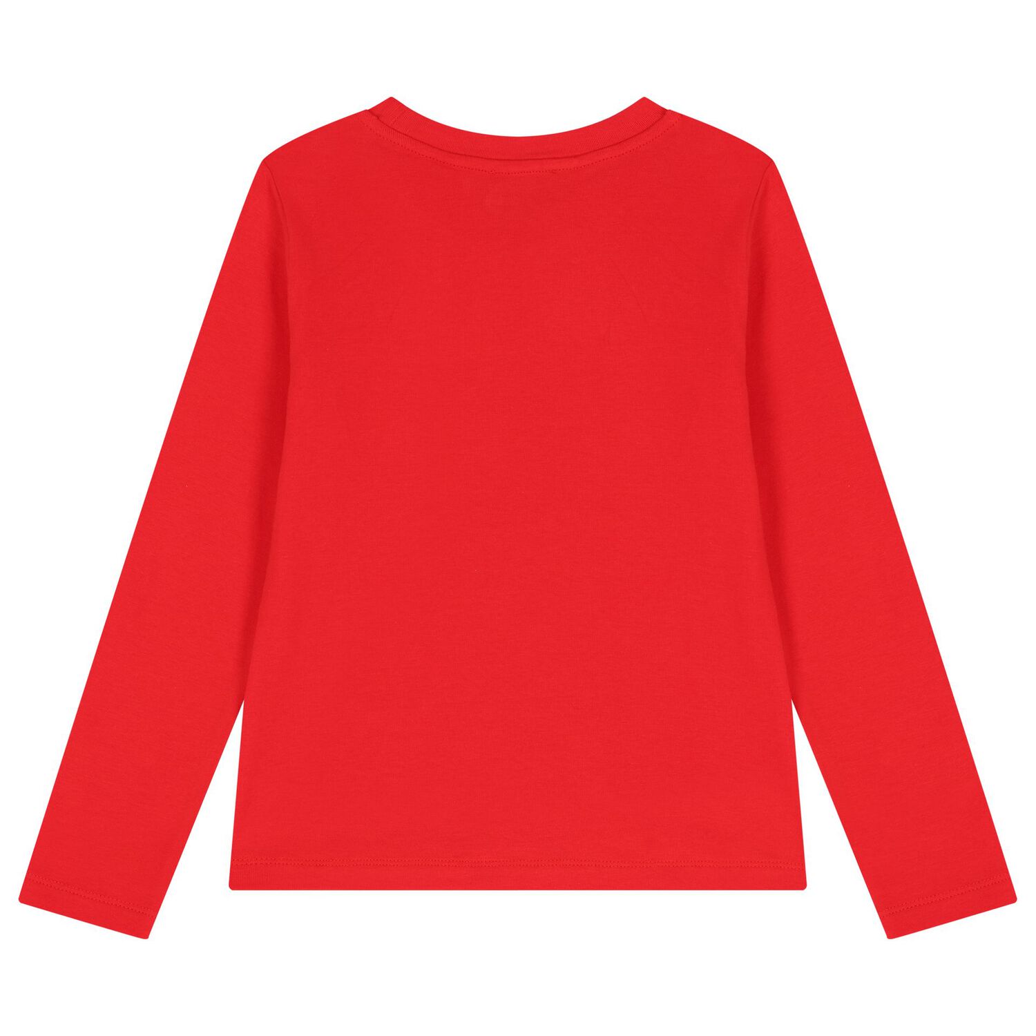 توب بنات باكمام طويله بالشعار بطبعه تيدى بير باللون الاحمر , 2, hi-res image number null