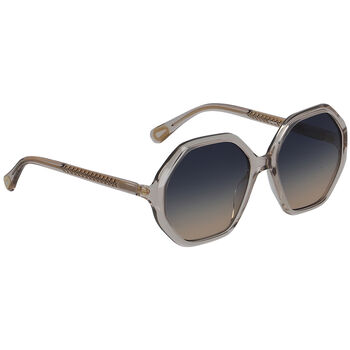 Girls Beige Hexagonal Sunglasses
