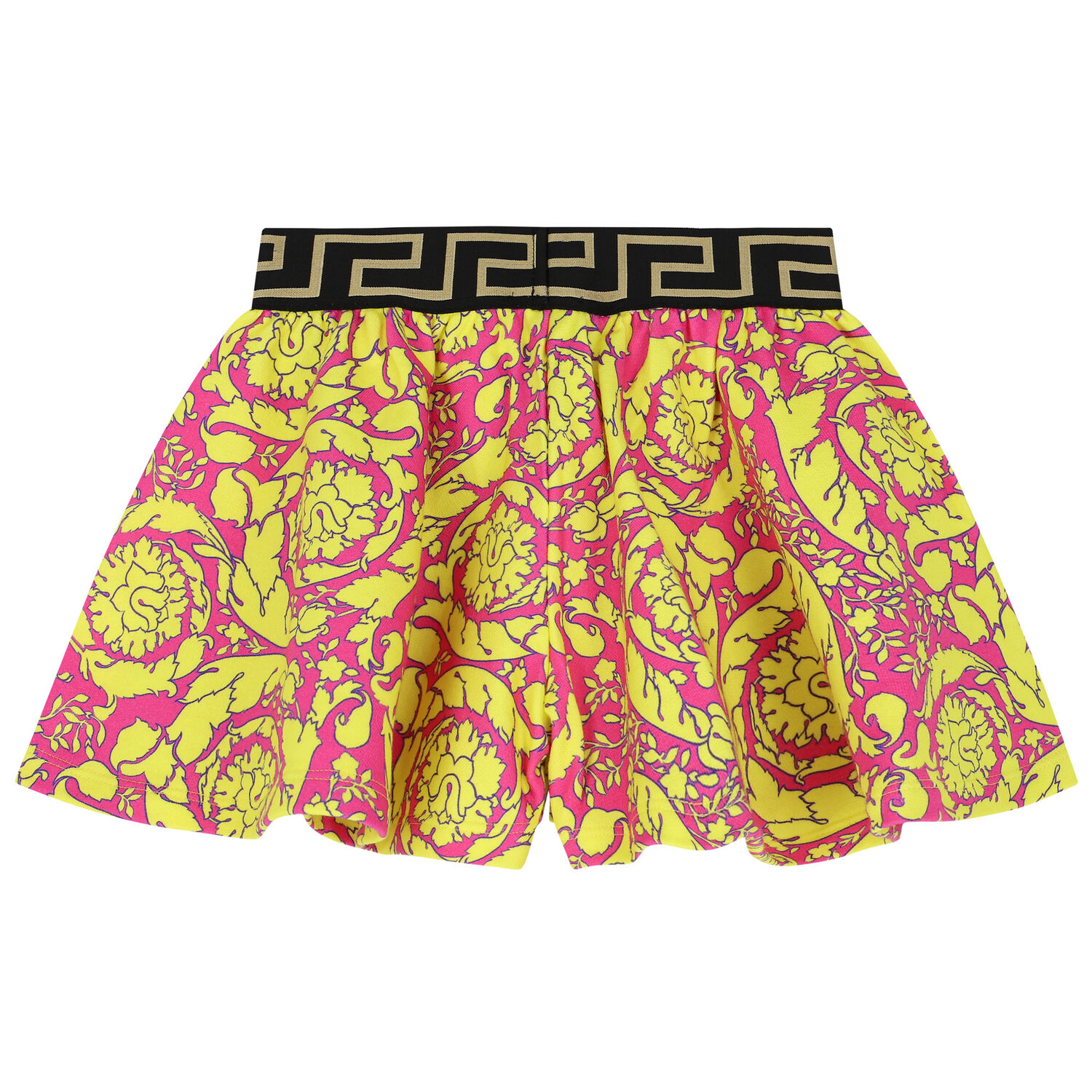 Girls Pink & Yellow Barocco Shorts, 1, hi-res image number null