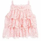 Girls Pink Lace Top, 1, hi-res