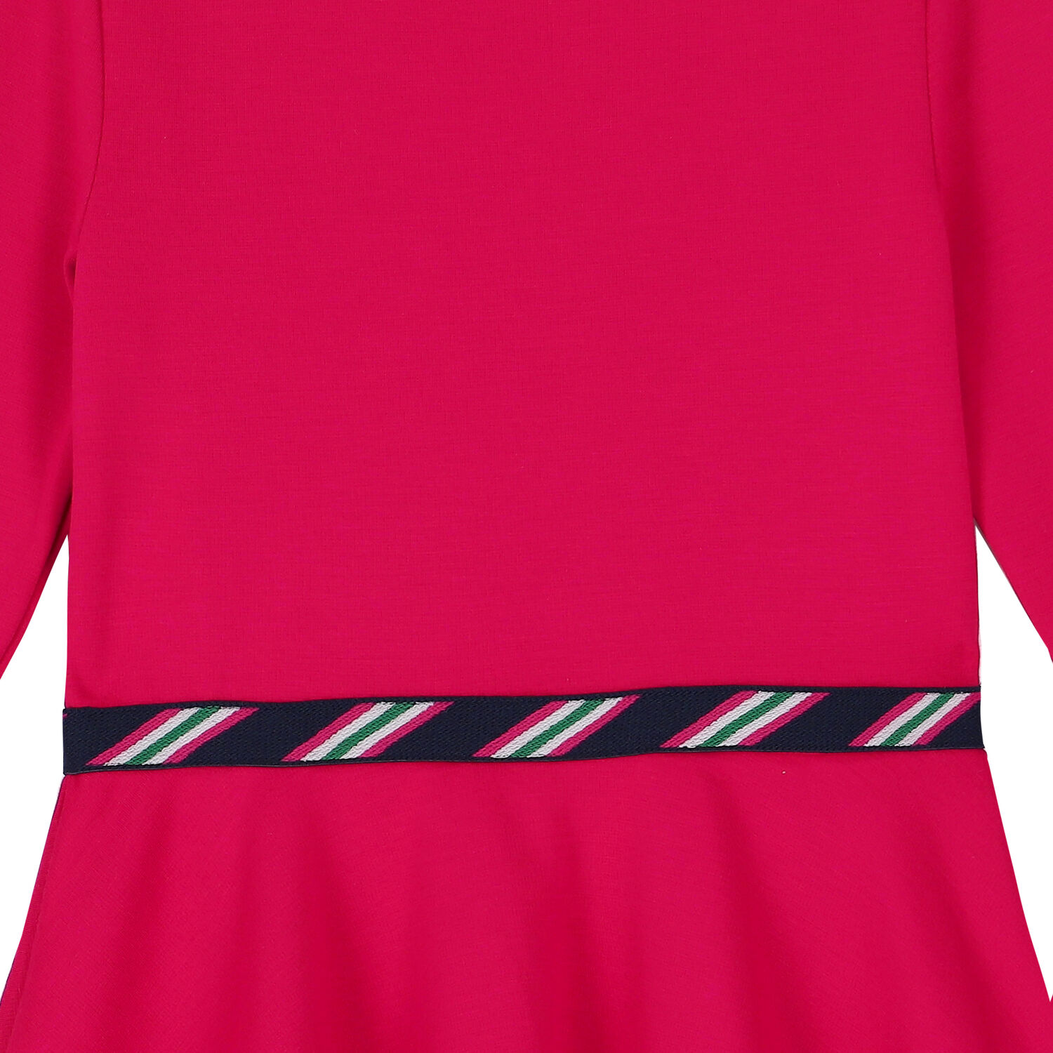 فستان بأكمام طويلة بالشعار باللون الزهري, 1, hi-res