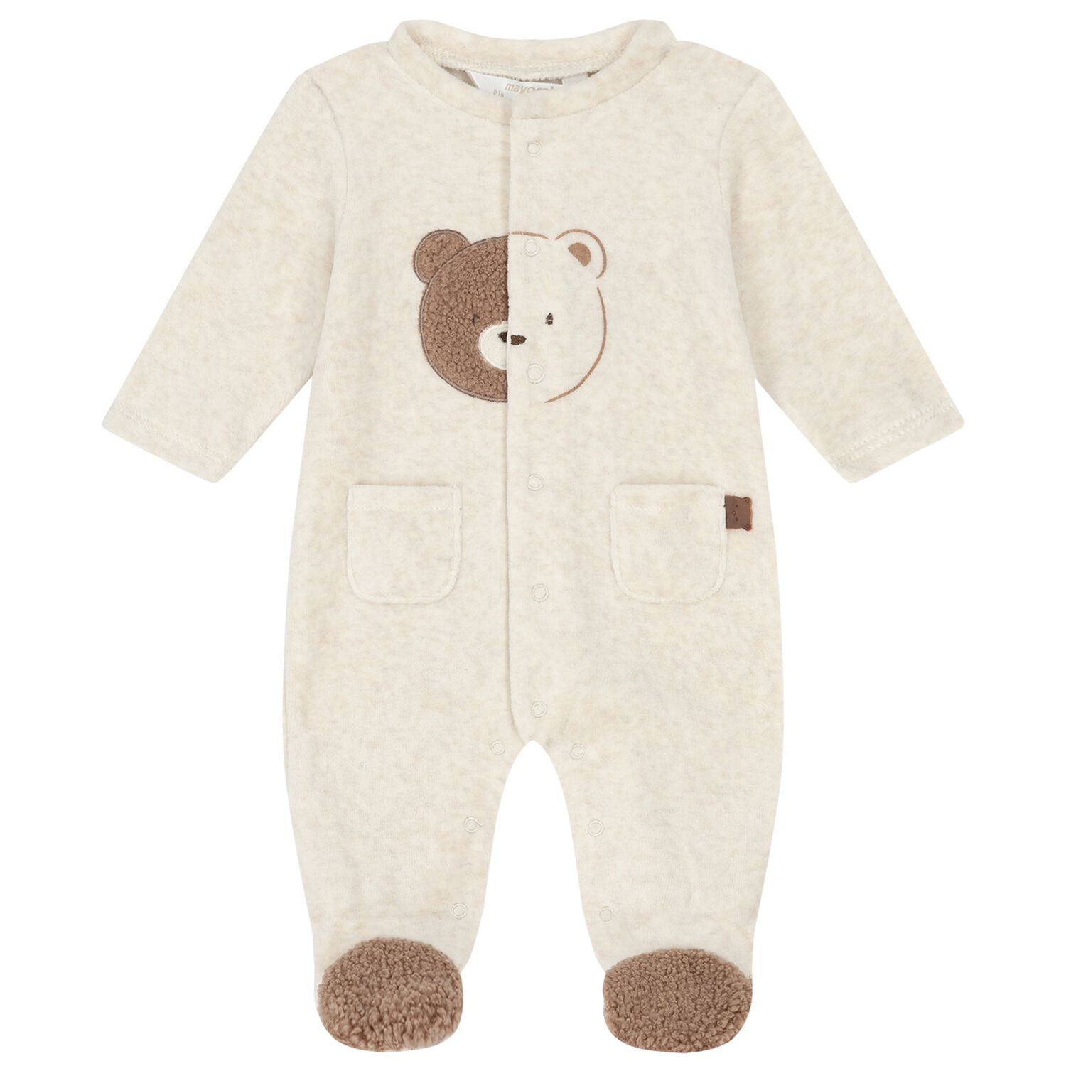 افرول أولاد بالشعار باللون  العاجي و  الأصفر (قطعنين), 1, hi-res