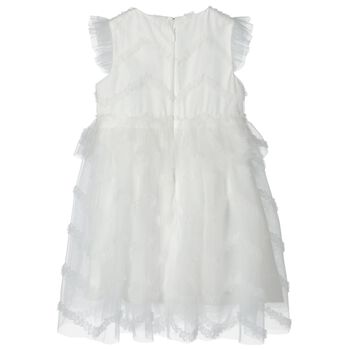 Girls White Tulle Dress