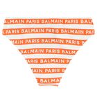 Girls White & Orange Striped Bikini, 1, hi-res