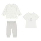 Ivory & Grey Baby Tracksuit Set ( 3 Piece ), 1, hi-res