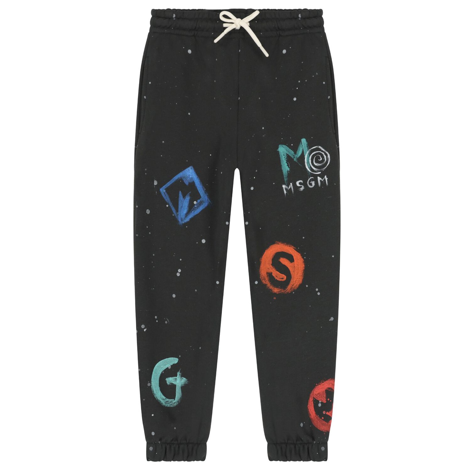 Boys Black Logo Joggers, 1, hi-res