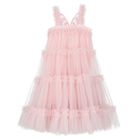 Girls Pink Butterfly Tulle Dress, 1, hi-res