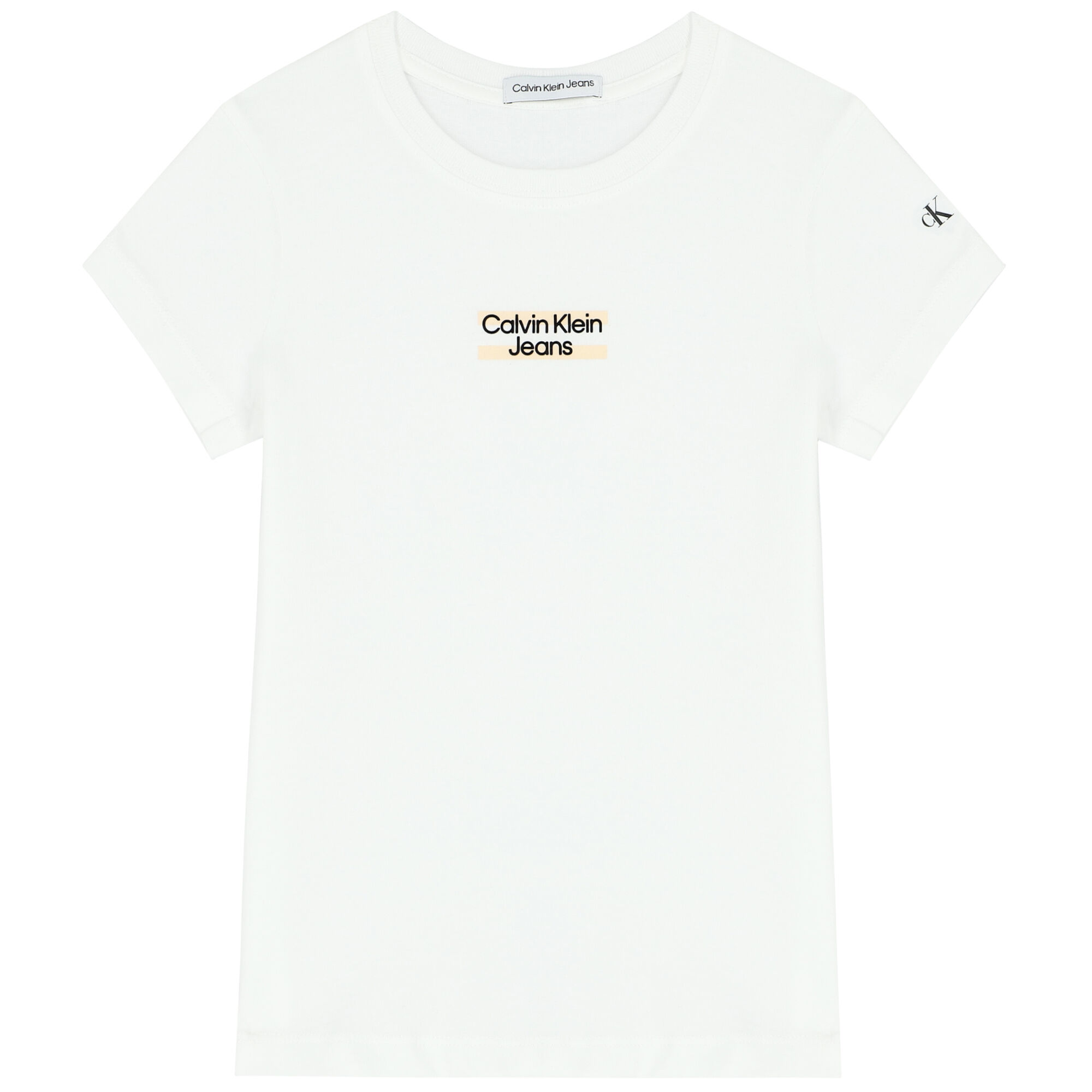 Calvin Klein Girls White Logo T Shirt Junior Couture UAE