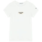 Girls White Logo T-Shirt, 1, hi-res