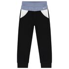 Boys Black Logo Joggers, 1, hi-res