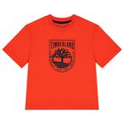 Boys Orange Logo T-Shirt, 3, hi-res