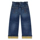 Younger Girls Blue Denim Jeans, 1, hi-res