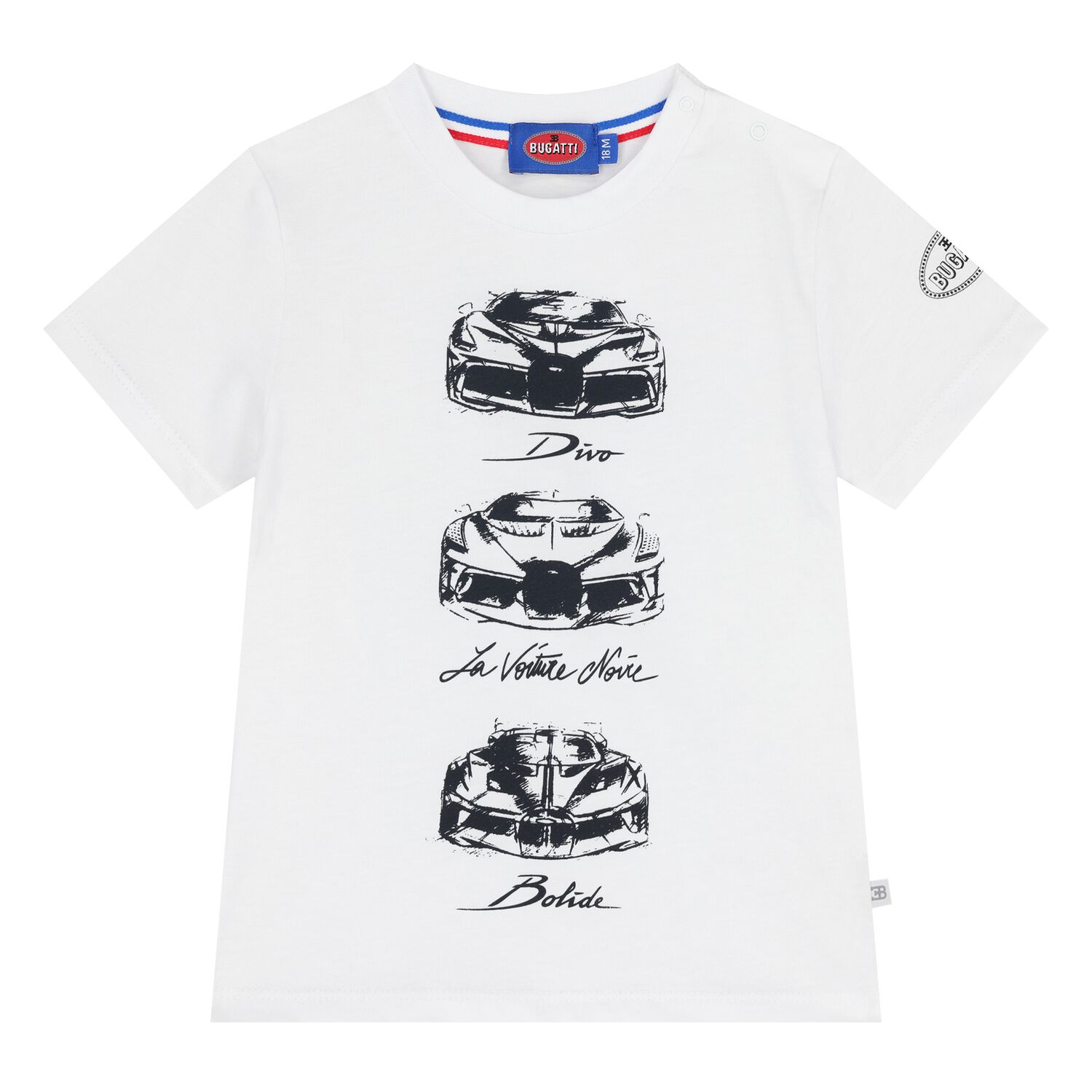 Younger Boys White Logo T-Shirt, 1, hi-res