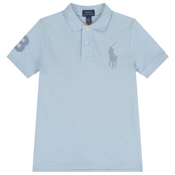 Boys Blue Logo Polo Shirt