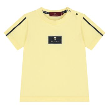 Younger Boys Yellow Logo T-Shirt