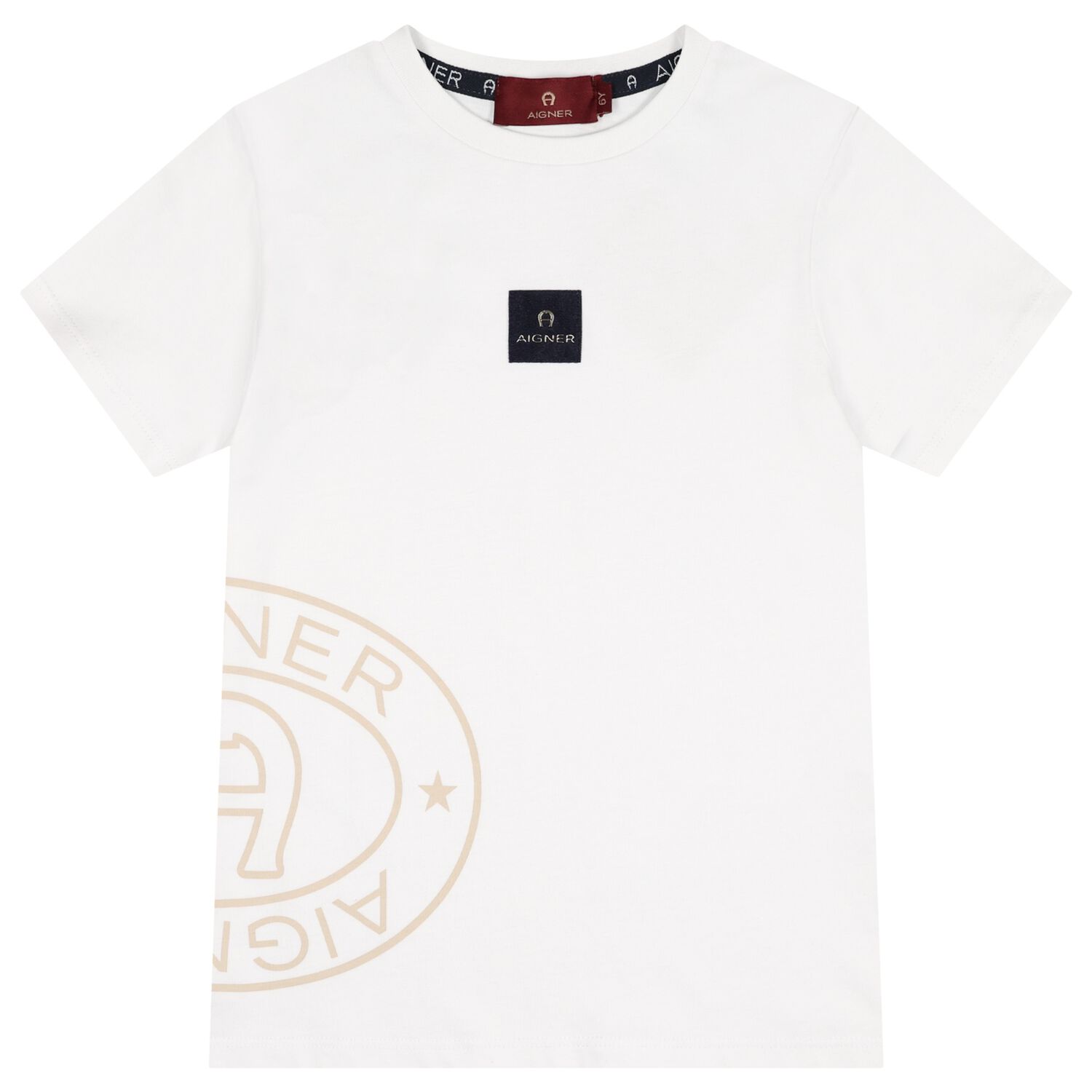 Boys White Logo T-Shirt, 1, hi-res