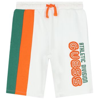 Boys White Logo Shorts