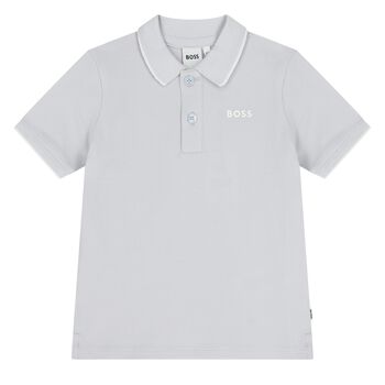 Younger Boys Blue Logo Polo Shirt