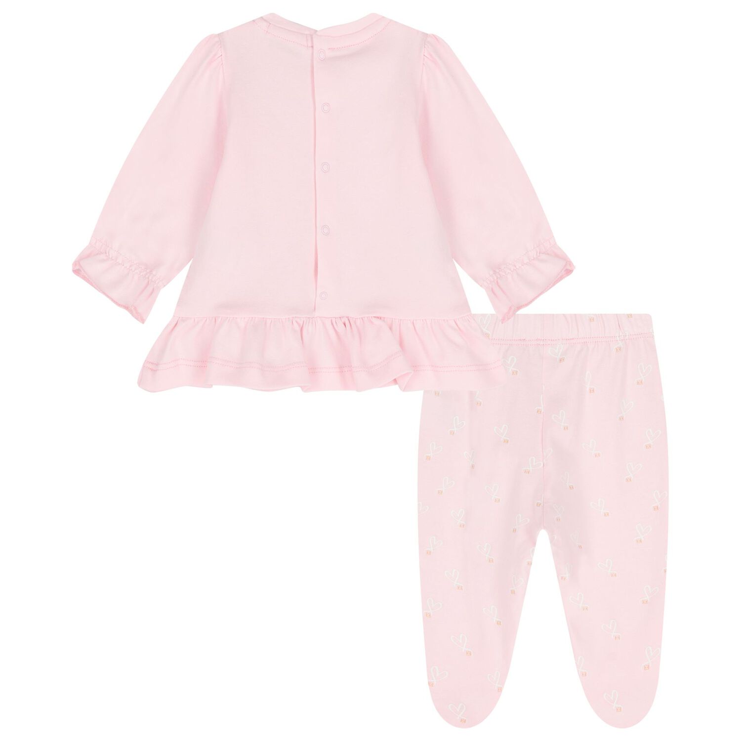 Baby Girls Pink Logo Trousers Set, 1, hi-res