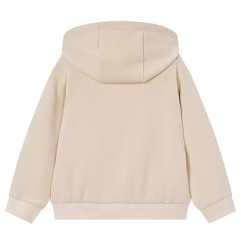 Boys Beige Zip Up Top