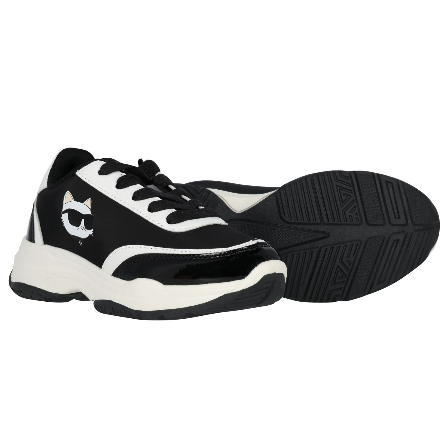Girls Black Choupette Trainers, 1, hi-res image number null