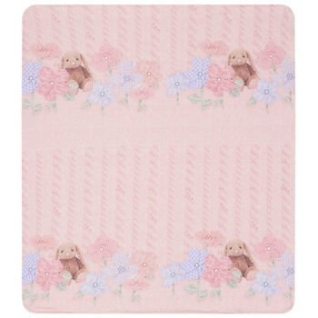 Girls Pink Bunny Blanket