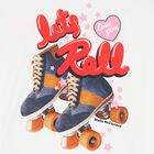 Girls White Logo T-Shirt, 1, hi-res