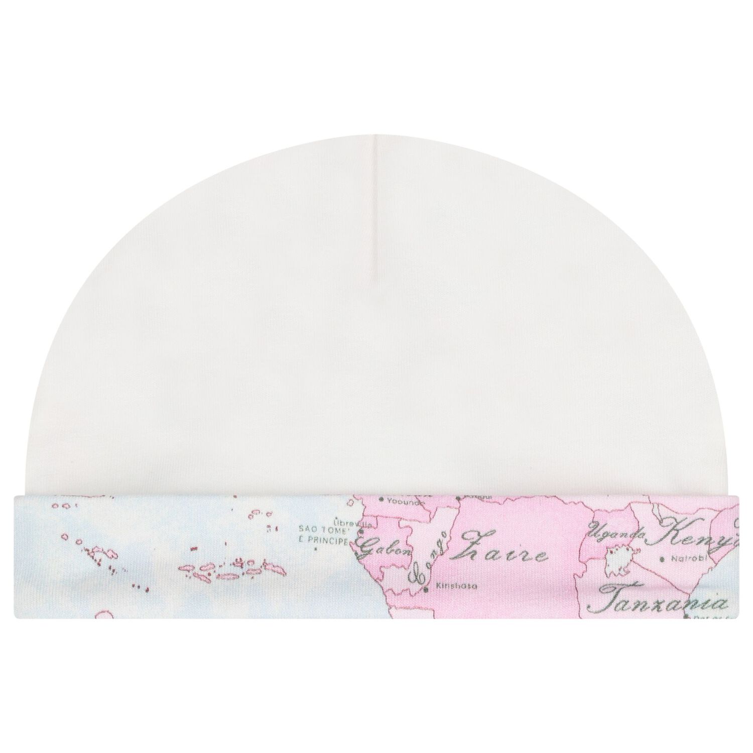 طقم هدايا لملابس الأطفال الرضع بتصميم خريطة جغرافية باللونين العاجي والوردي, 2, hi-res