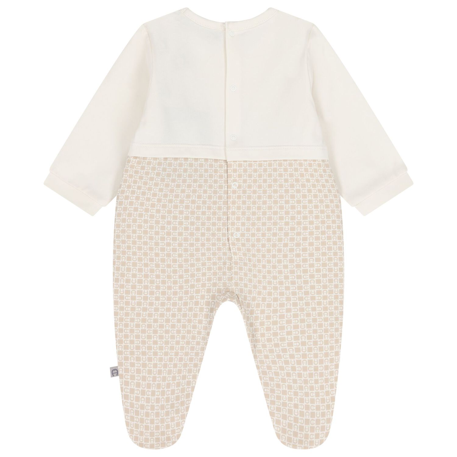 ملابس أطفال بشعار دب تيدي باللون العاجي والبيج, 1, hi-res image number null