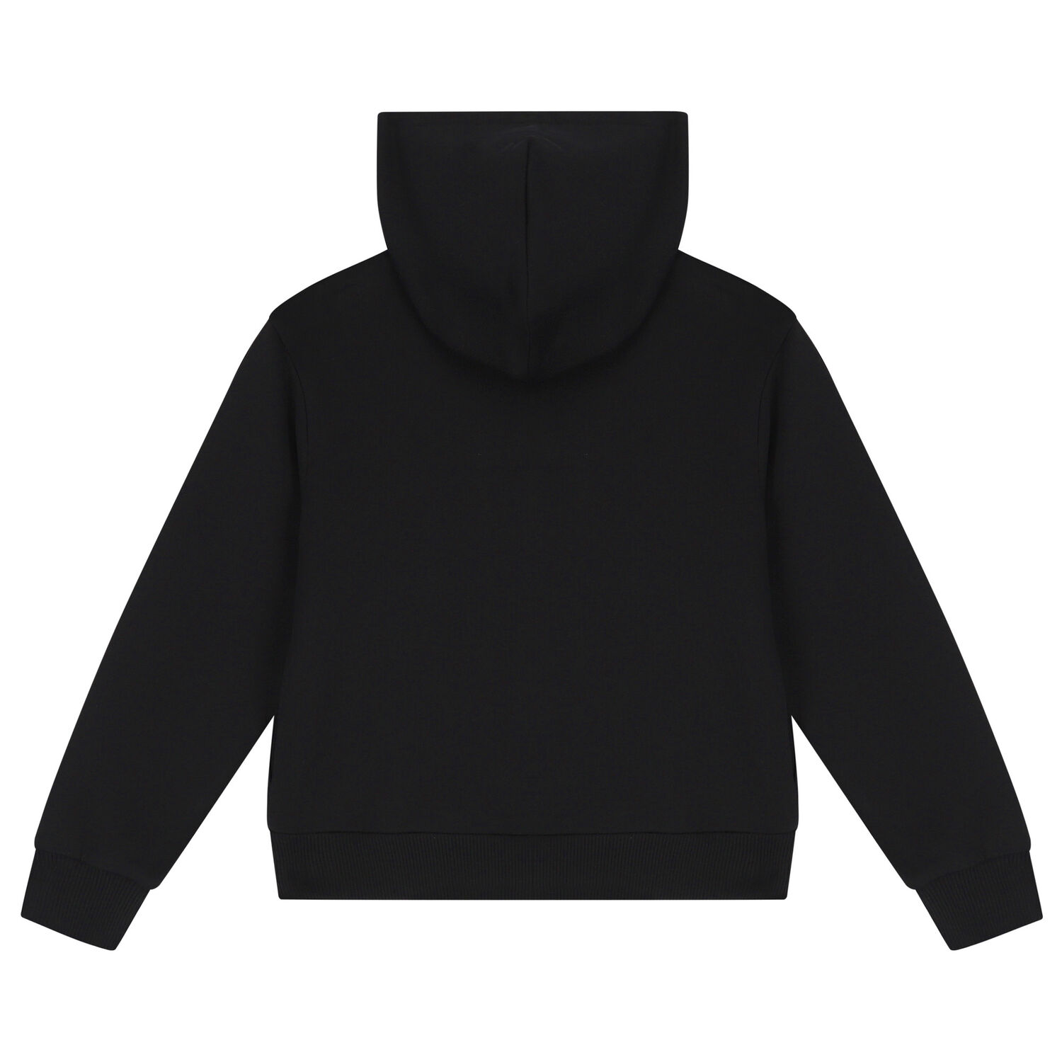 Black Logo Hooded Zip Up Top, 1, hi-res image number null