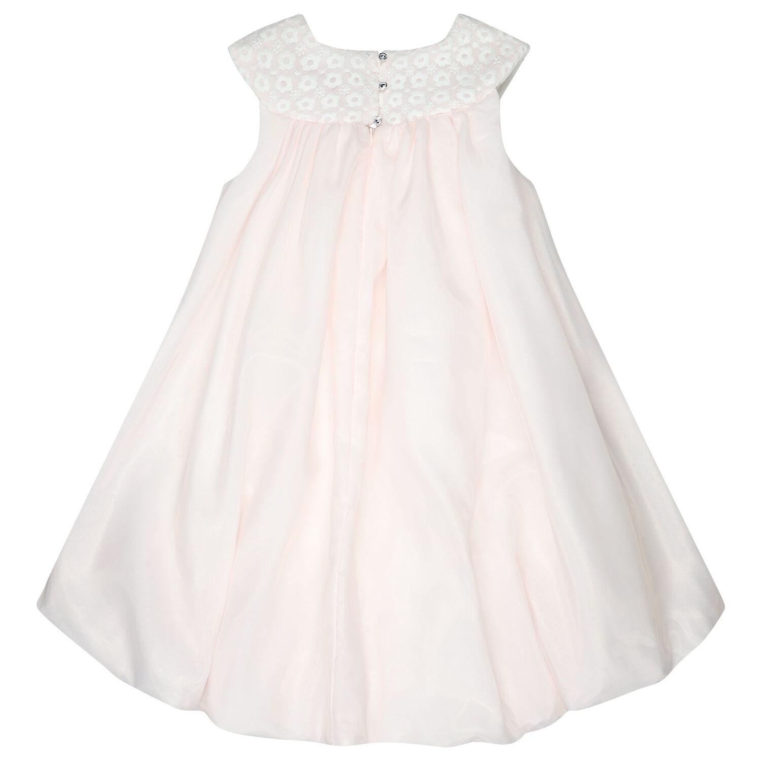 Girls Mini Me Pink Bow Organza Dress, 1, hi-res