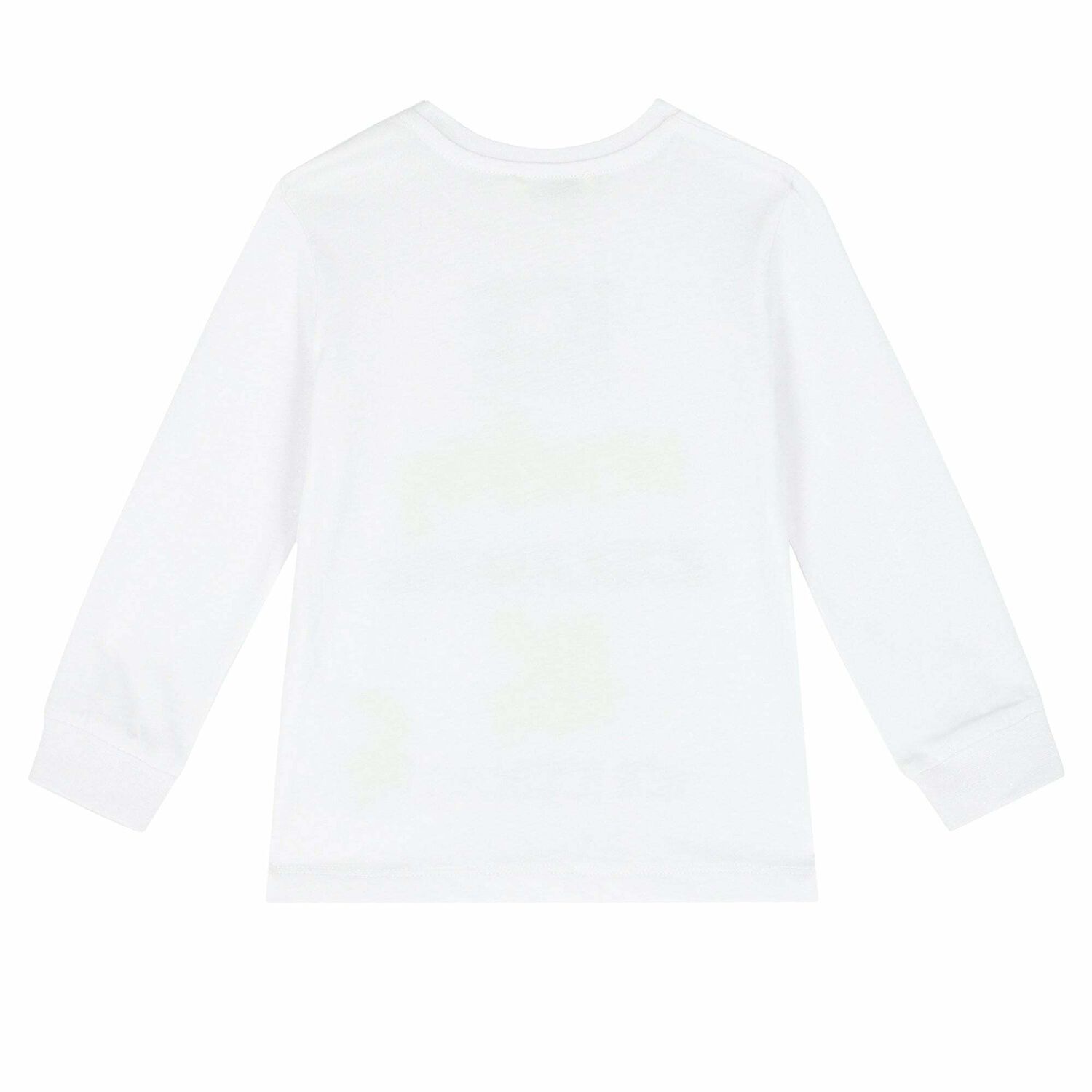 Younger Boys White Logo Top, 1, hi-res