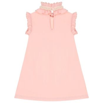Girls Pink Ruffled Dress