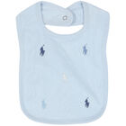 Baby Boys Blue Logo Bib, 1, hi-res