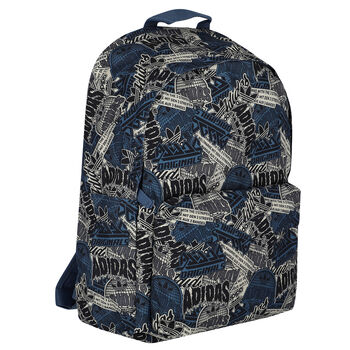 Boys Blue & Ivory Printed Backpack
