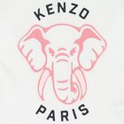 توب بنات بأكمام بالشعار باللون الأبيض, 1, hi-res