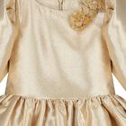 Girls Gold Flower Dress, 1, hi-res