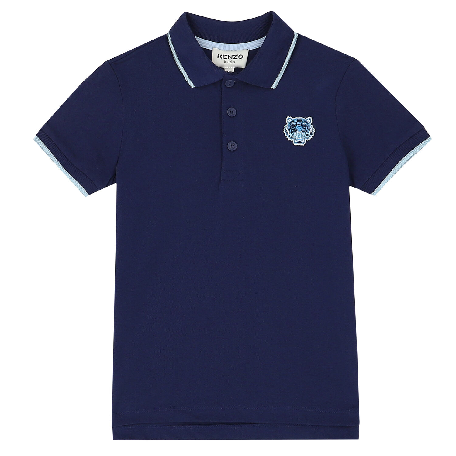 Boys Navy Logo Polo Shirt, 3, hi-res