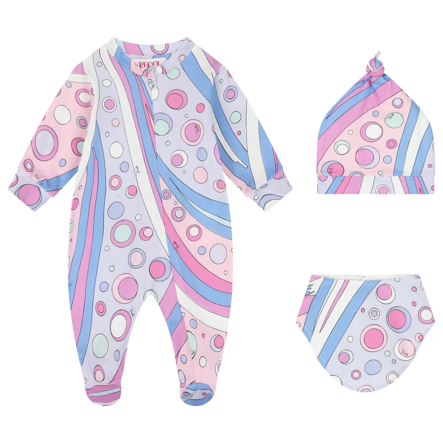 Baby Girls Pink & Lilac Fontane Babygrow Gift Set, 2, hi-res image number null